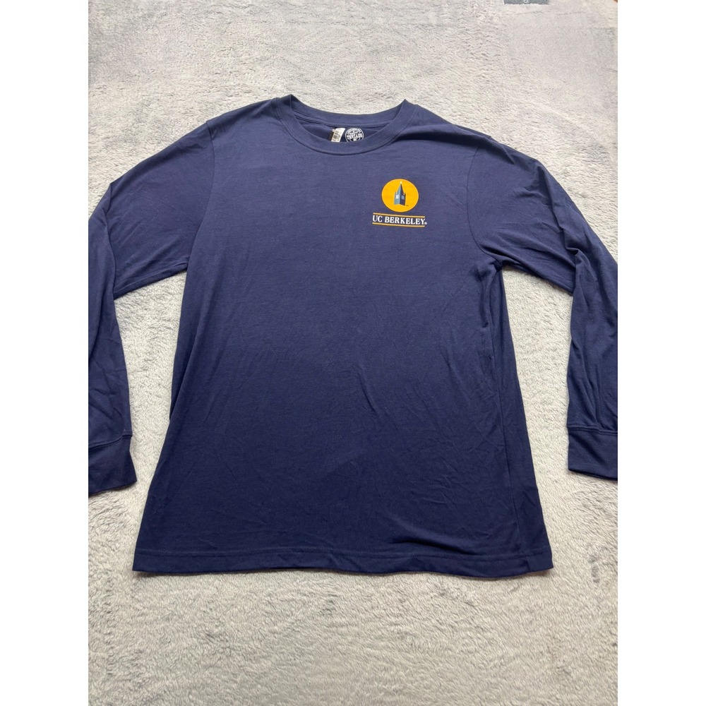 UC Berkeley Long Sleeve Shirt‎ Mens Large Navy Blue Sather Tower Rivalry Threads